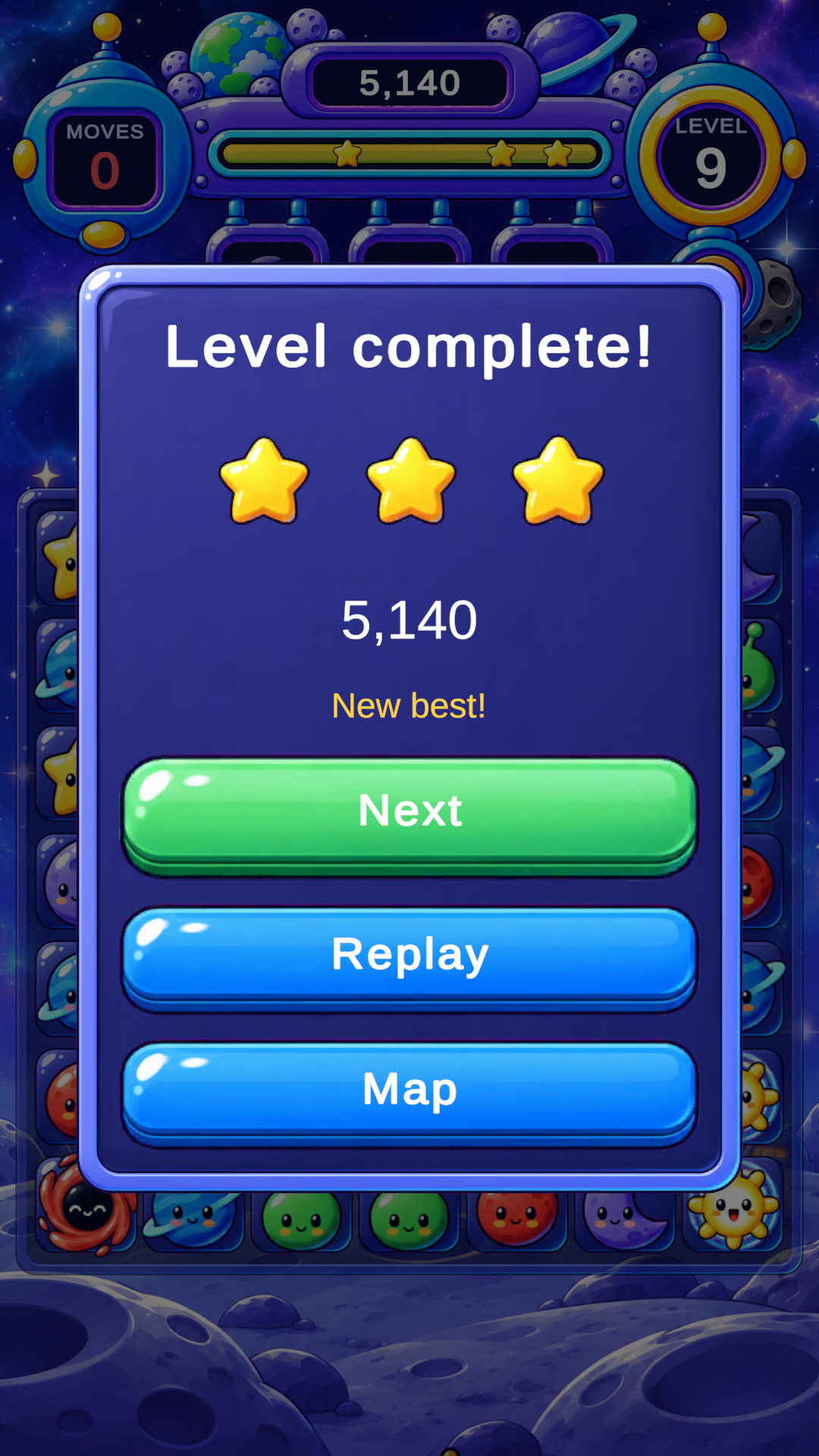 Spacepop level complete results
